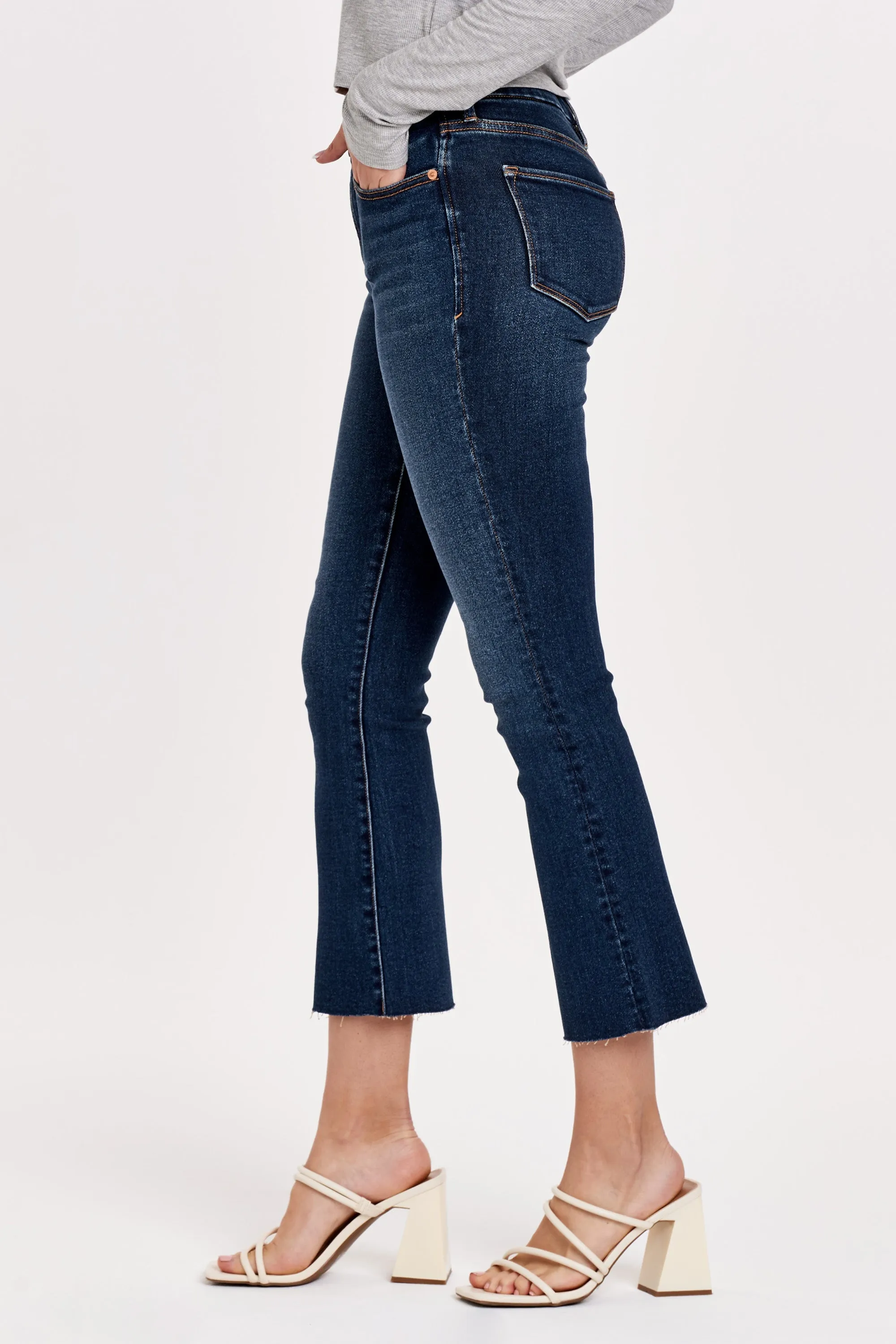 Dear John Jeanne Super High Rise Crop Flare Jean