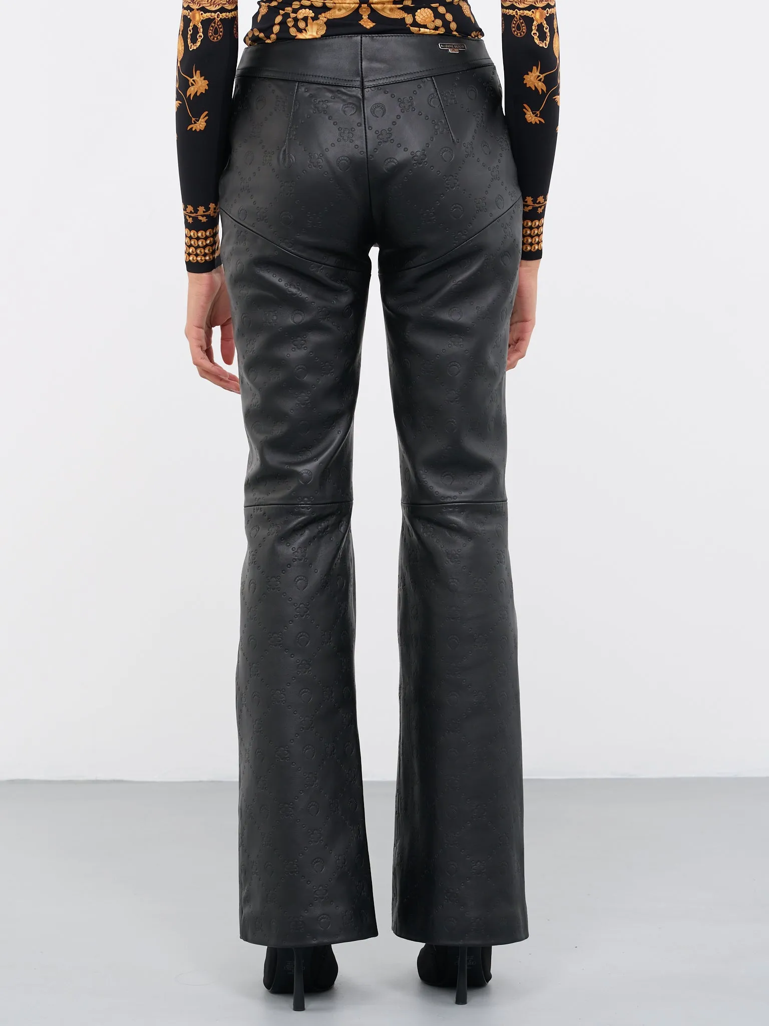 Embossed Leather Trousers (P142WU-LEALE0001-BLACK)