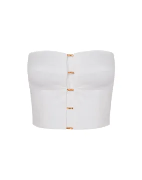 Emilia Strapless  Top - Off White