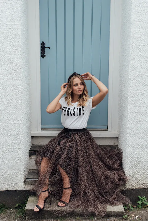 Emma Mini Leopard Tulle Skirt