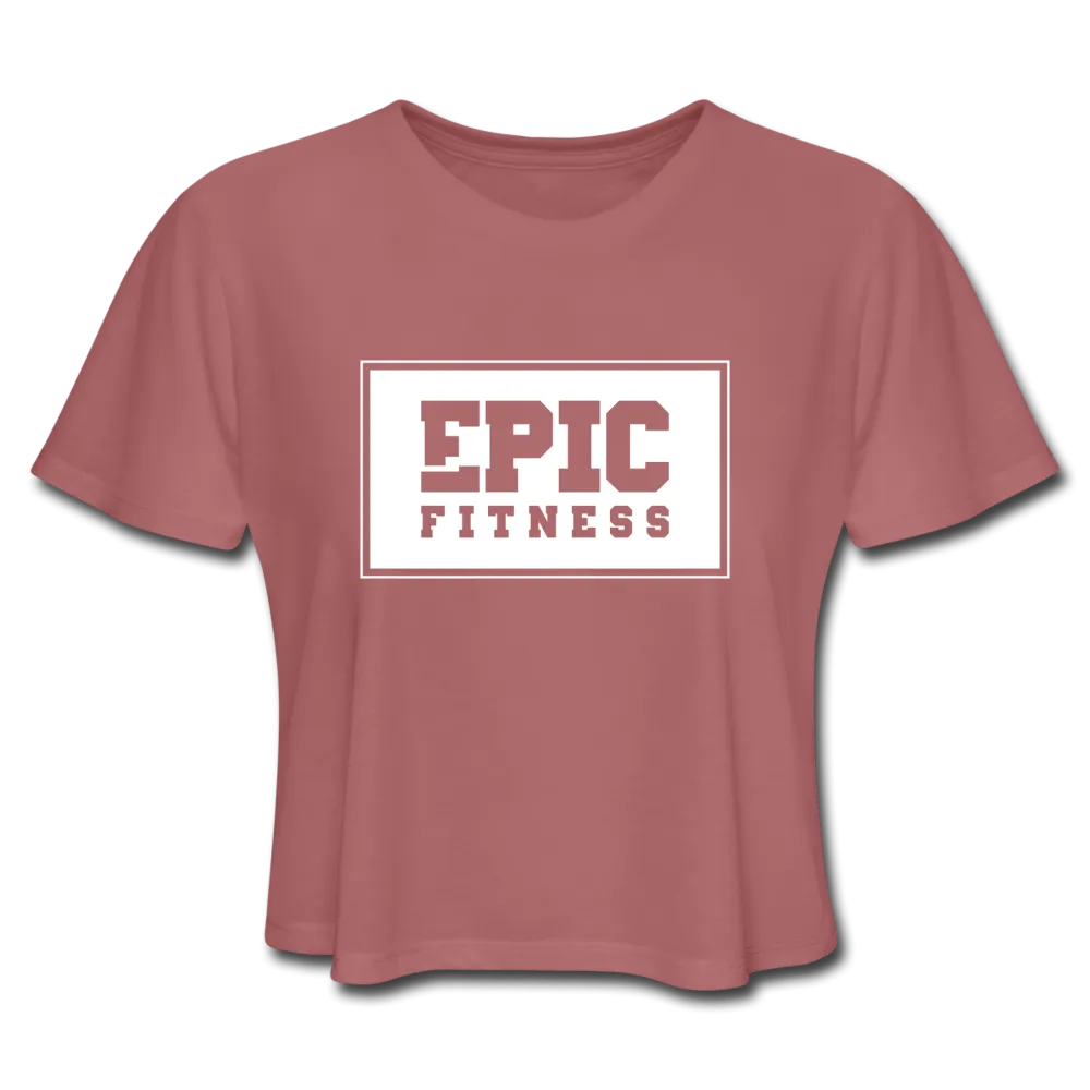 Epic Fitness Block Logo Cropped Tee