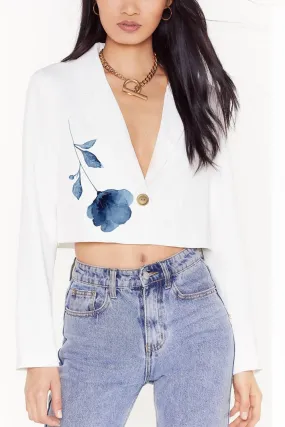 Flooren White Crop Top