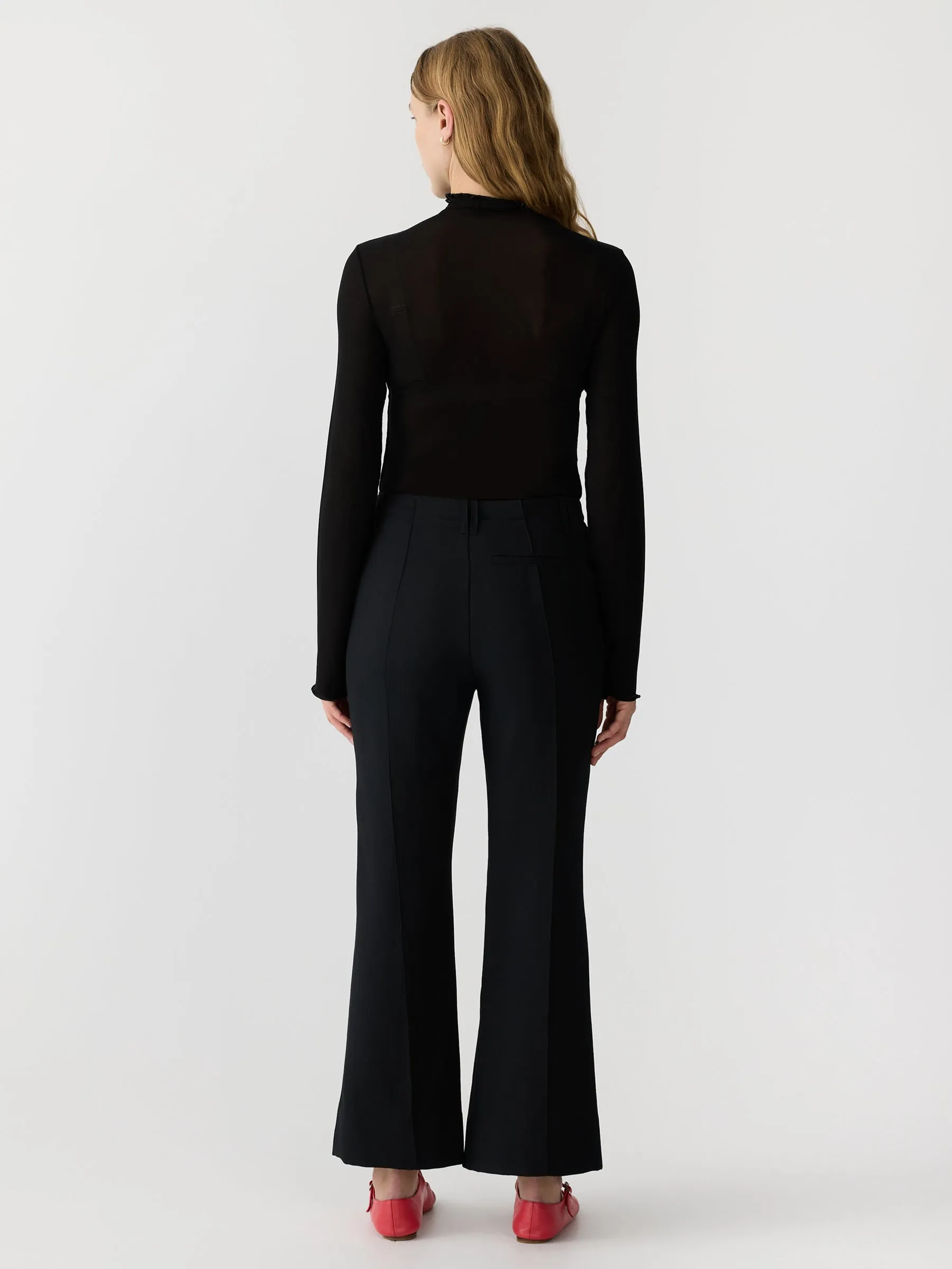 fluted crop pant