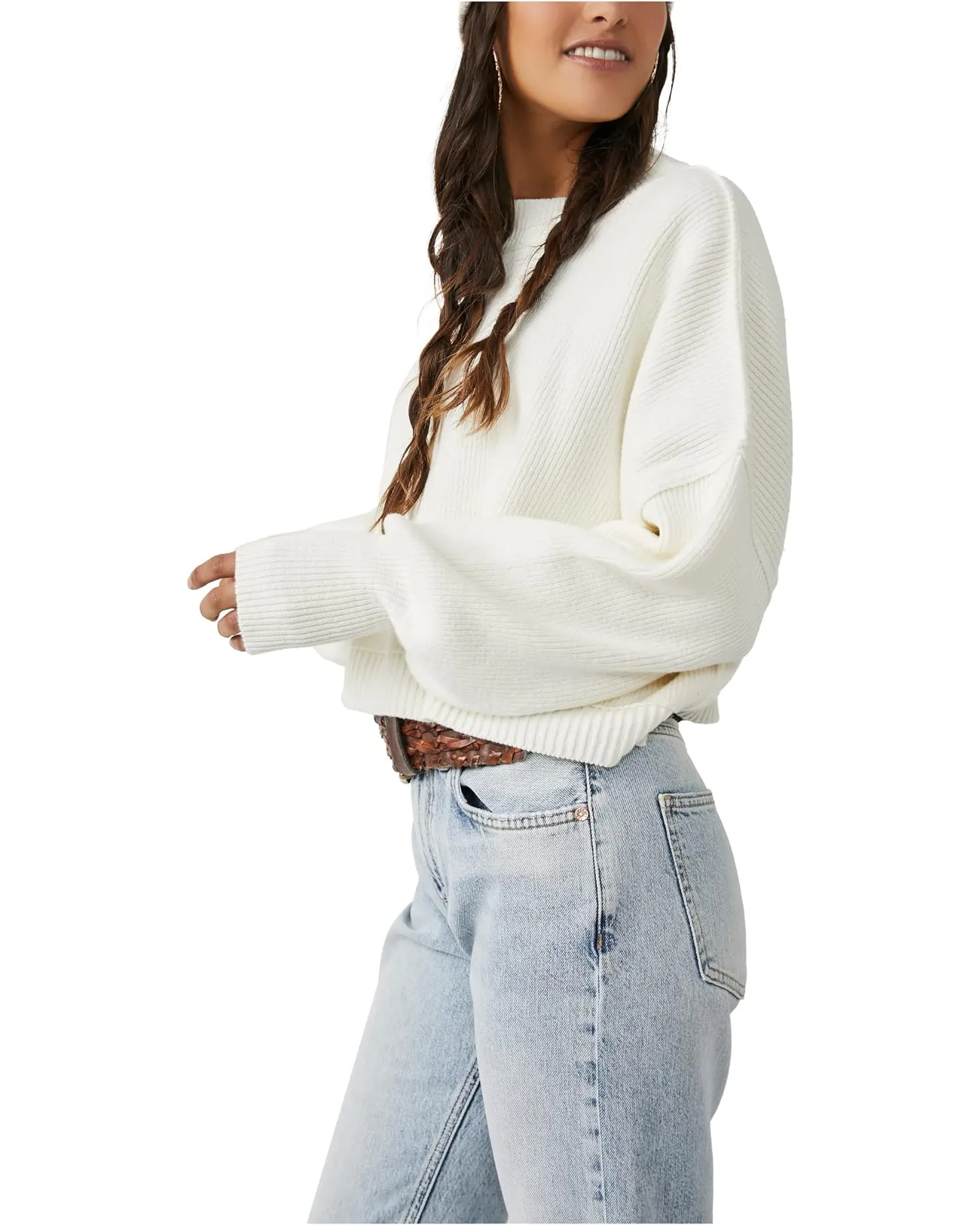 Free People Easy Street Crop Pullover Sweater