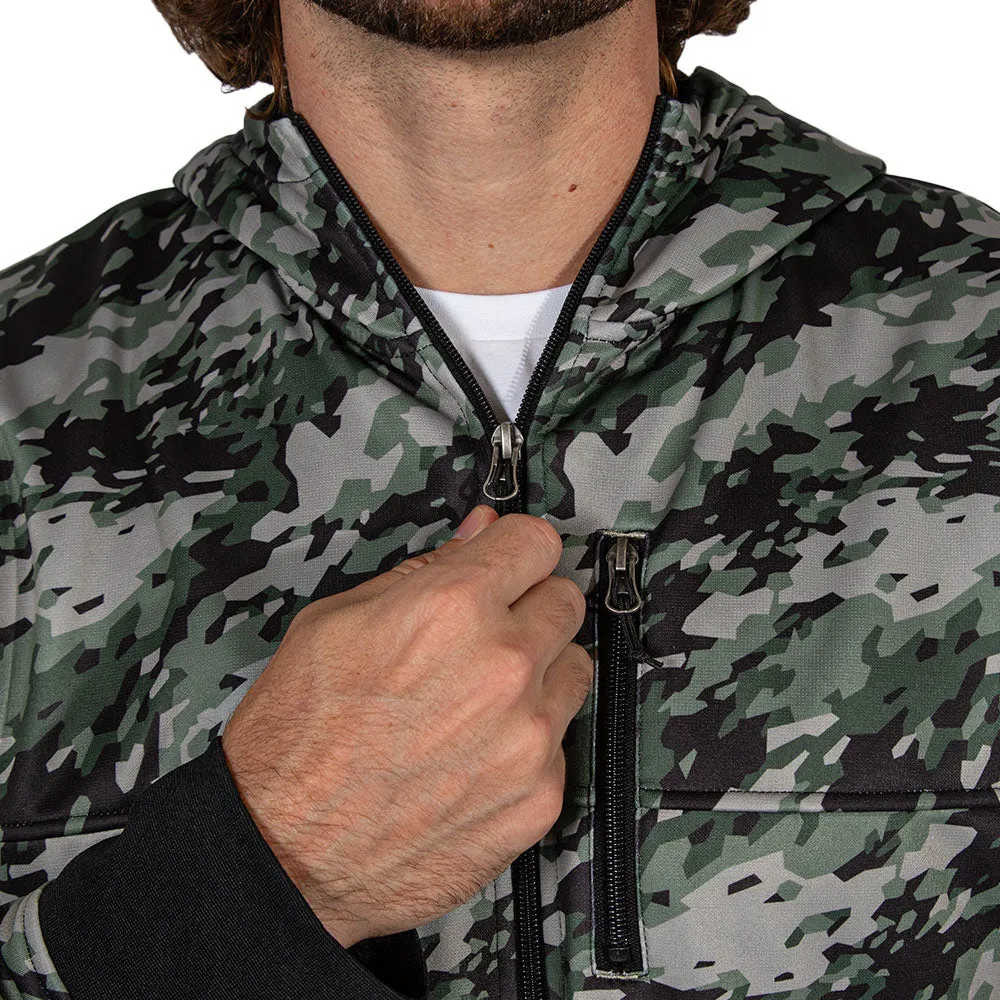 Full Zip Performance Hoodie | Geo Camo-Patriot PreOrder