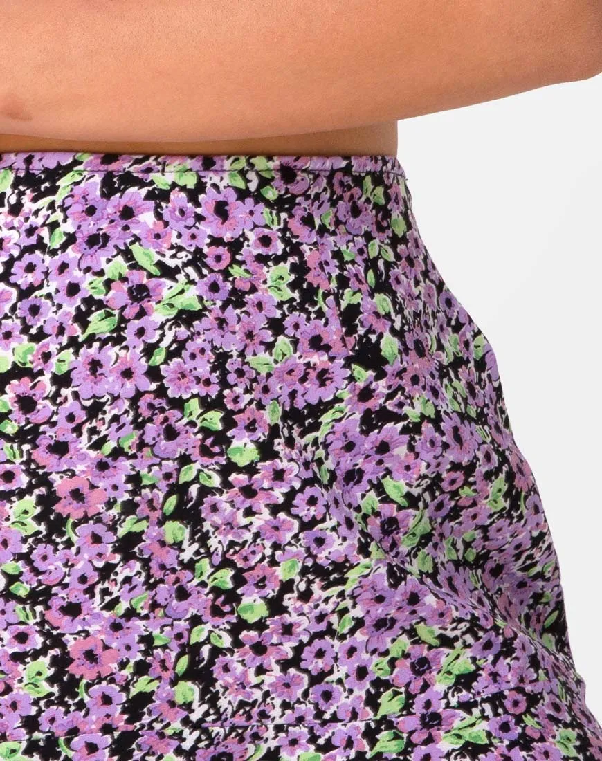 Gaelle Mini Skirt in Lilac Blossom