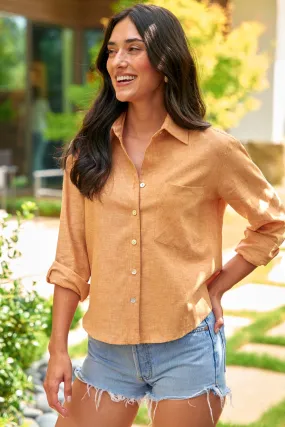 GAMEDAY! Crop Andie Shirt Rust Hemp/Cotton