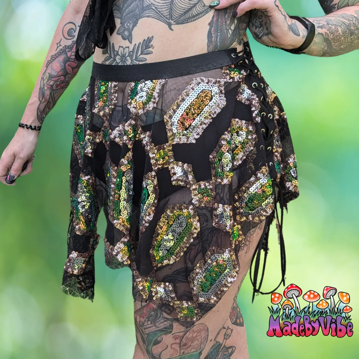 Gemstone Noir Pixie Skirt - Made to Order