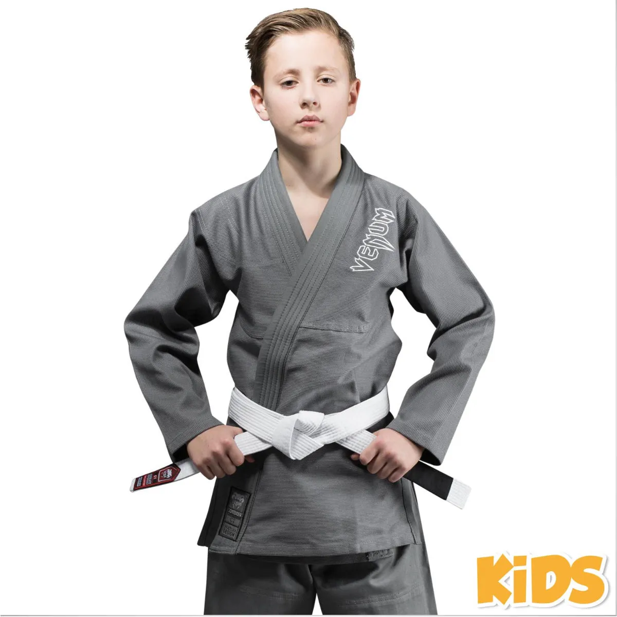 Grey Venum Contender Kids BJJ Gi