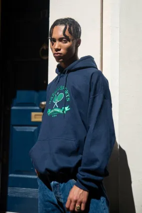 Hoodie in Navy with Catford Tennis Club Embroidery