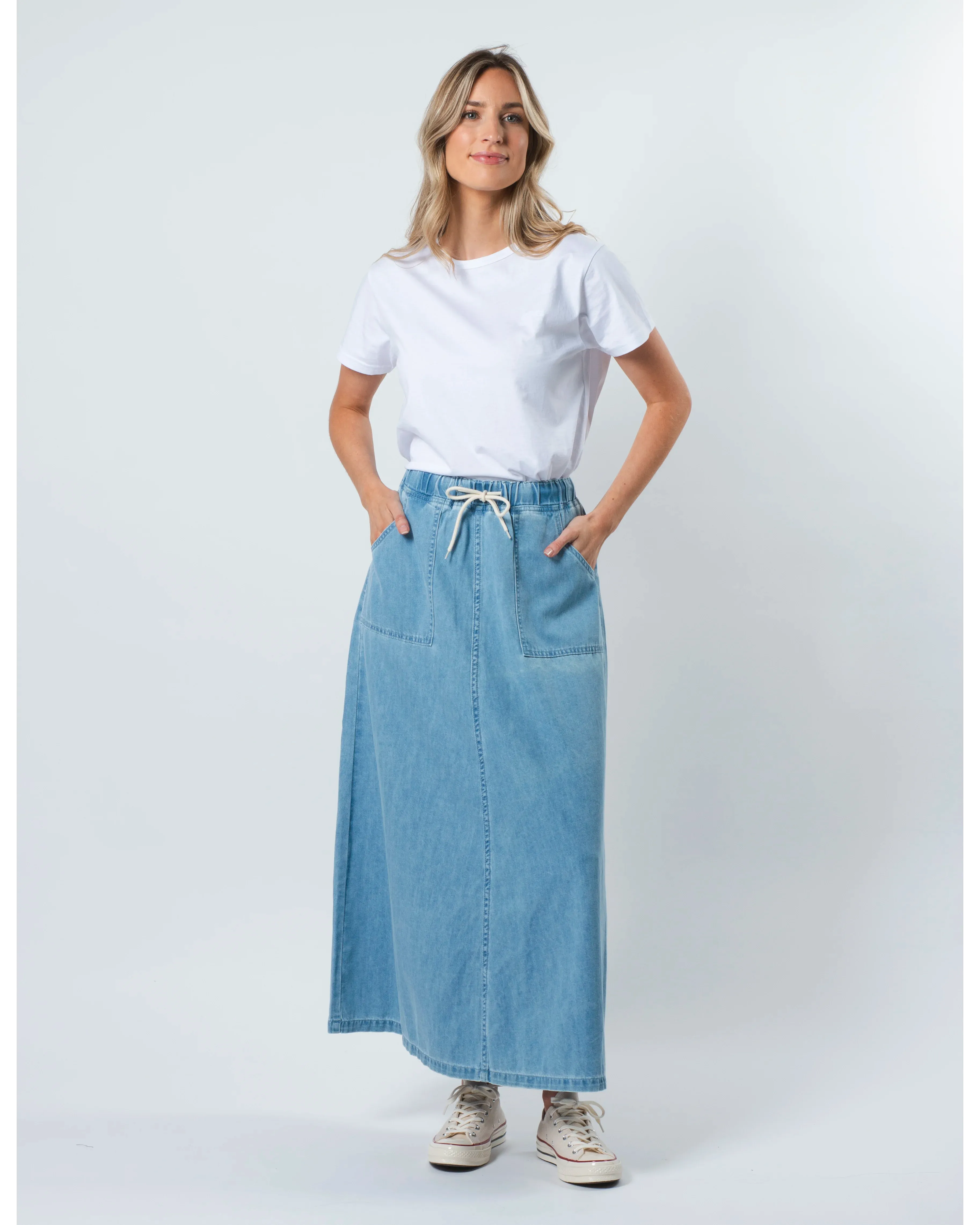 Ingrid Skirt - Light Blue Wash