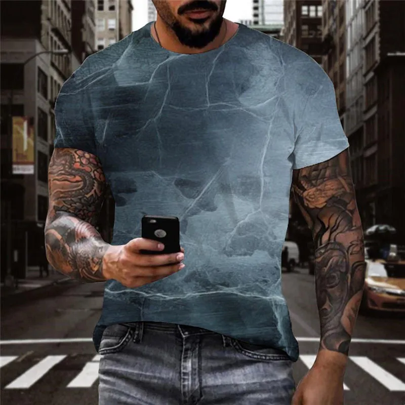 Irregular texture tshirts special texture Casual shirt 3D men different Casual art costume