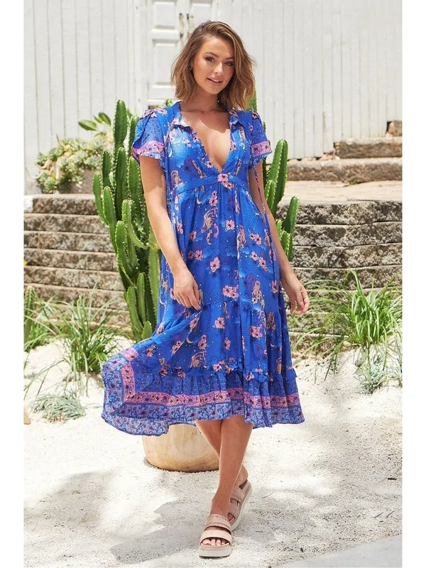 JAASE Soleil Print Nella Midi Dress