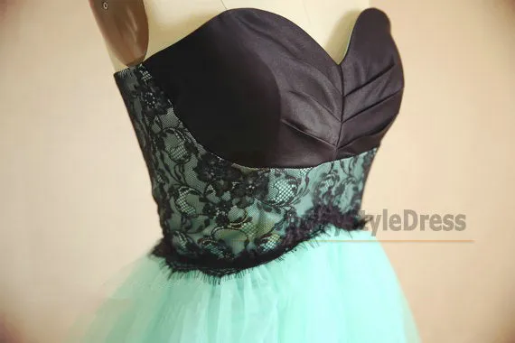 Knee Length Mint Green Vintage Homecoming Dress