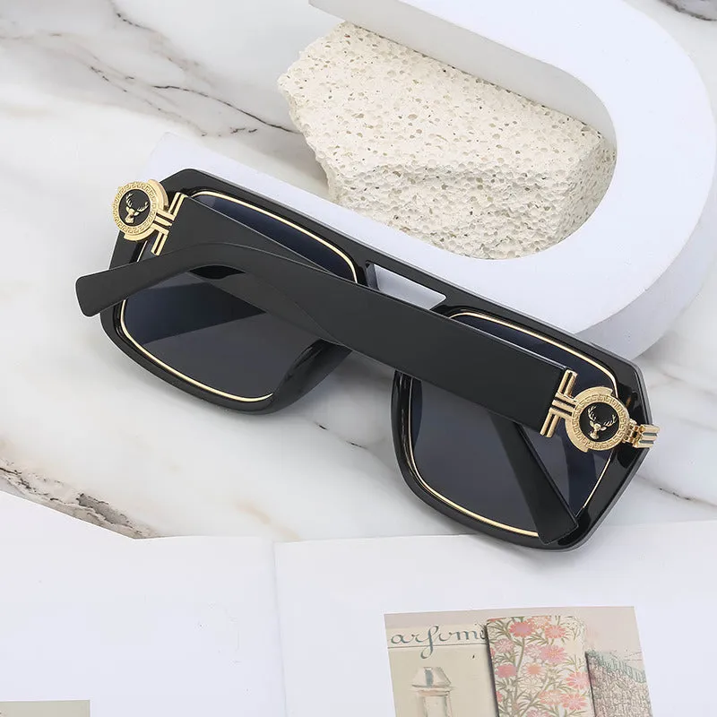 Large frame sunglasses men's trendy fashion sunglasses women's UV protection new glasses wholesale