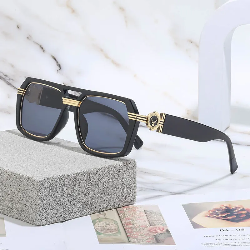 Large frame sunglasses men's trendy fashion sunglasses women's UV protection new glasses wholesale