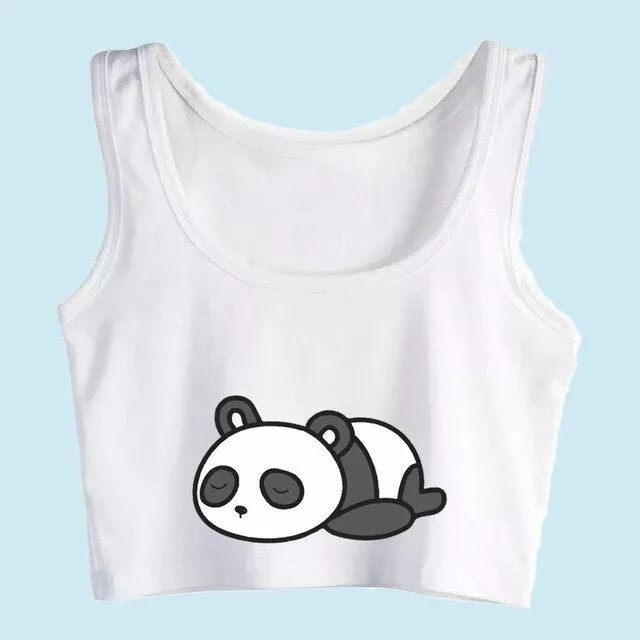 Lazy Panda Crop Top