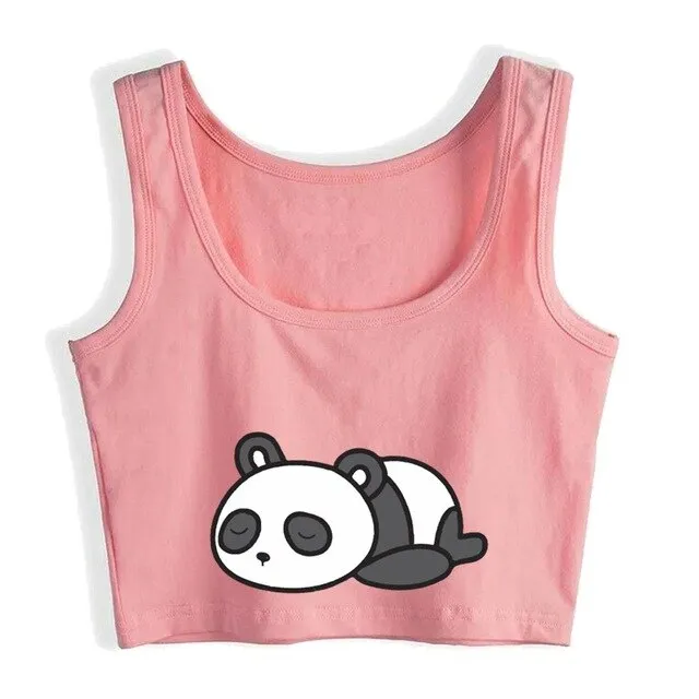 Lazy Panda Crop Top