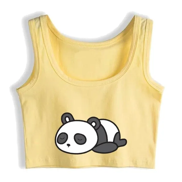 Lazy Panda Crop Top