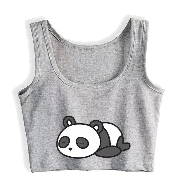 Lazy Panda Crop Top