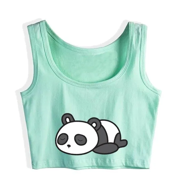 Lazy Panda Crop Top