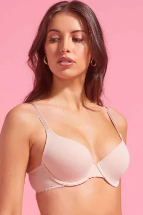 Lily Cotton T-shirt Bra Taupe