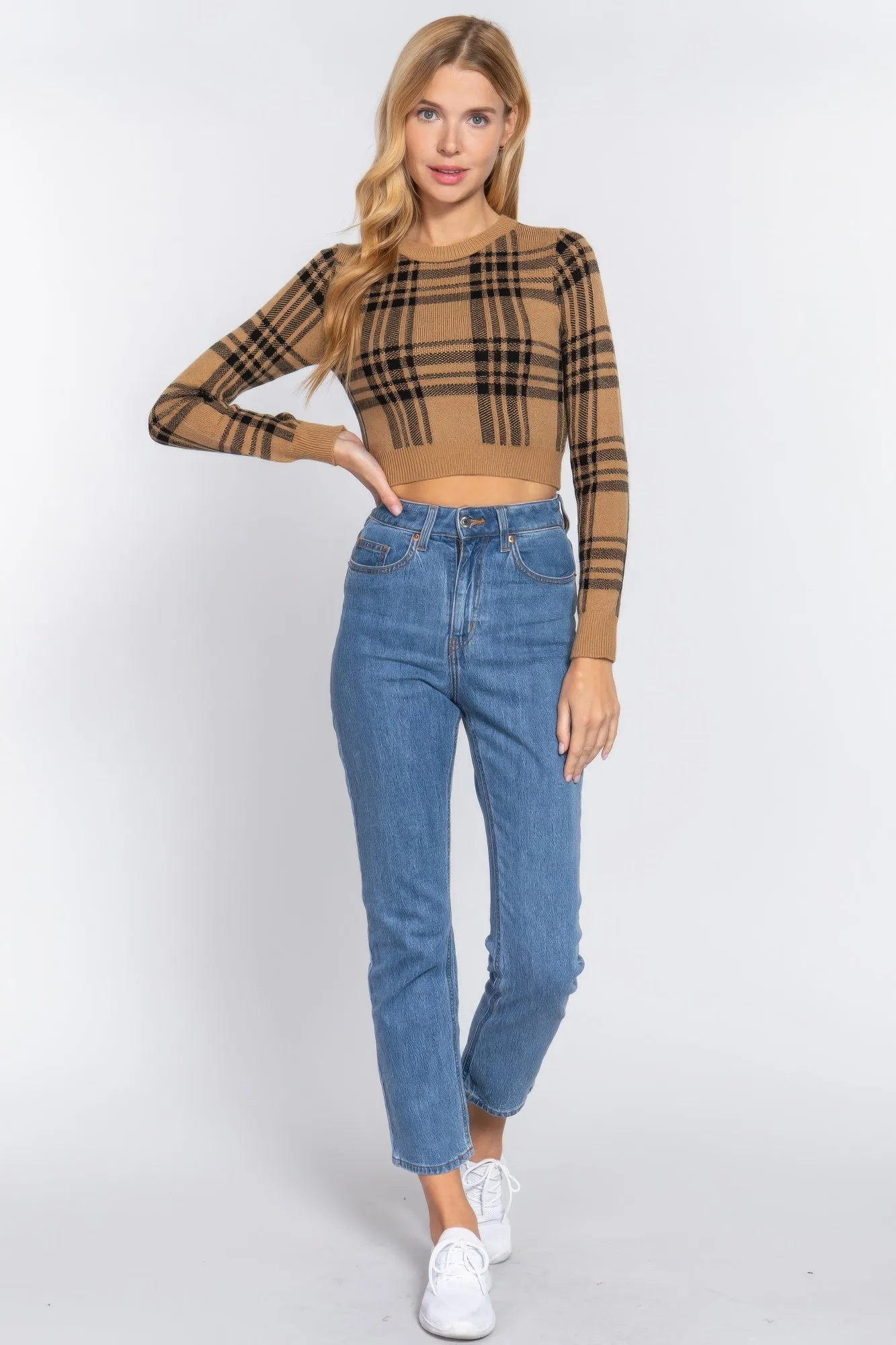 Long Sleeve Crop Sweater