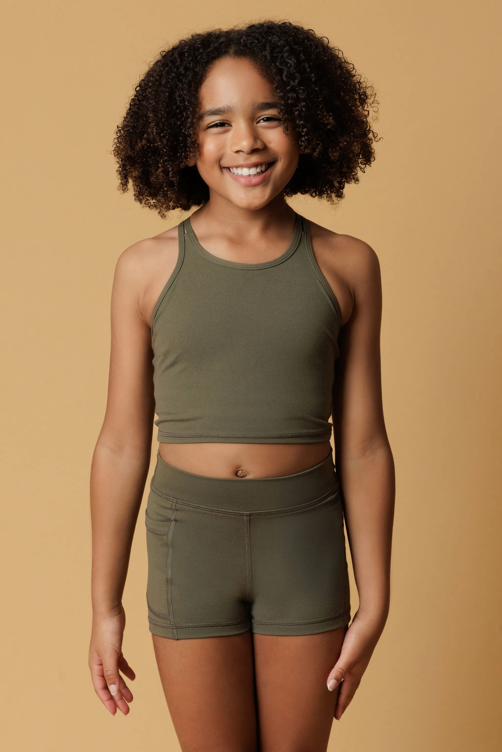 Luxe Army Crop Top