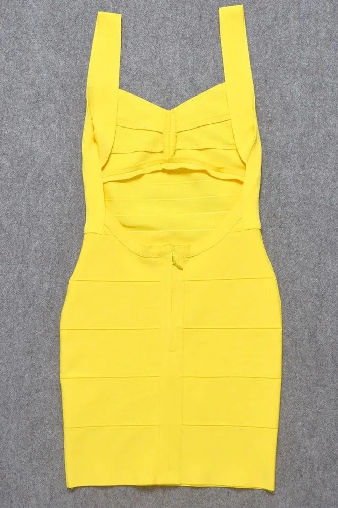 Maya Bandage Mini Dress - Sun Yellow