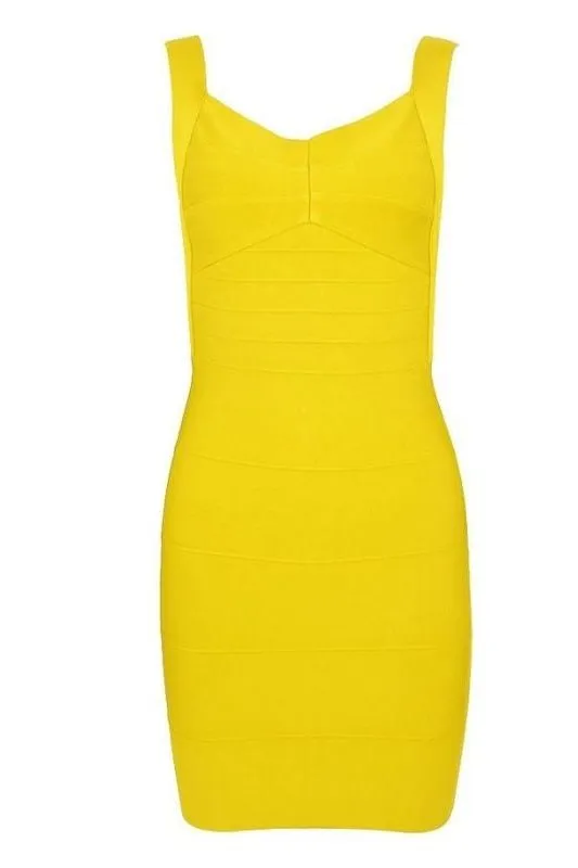 Maya Bandage Mini Dress - Sun Yellow