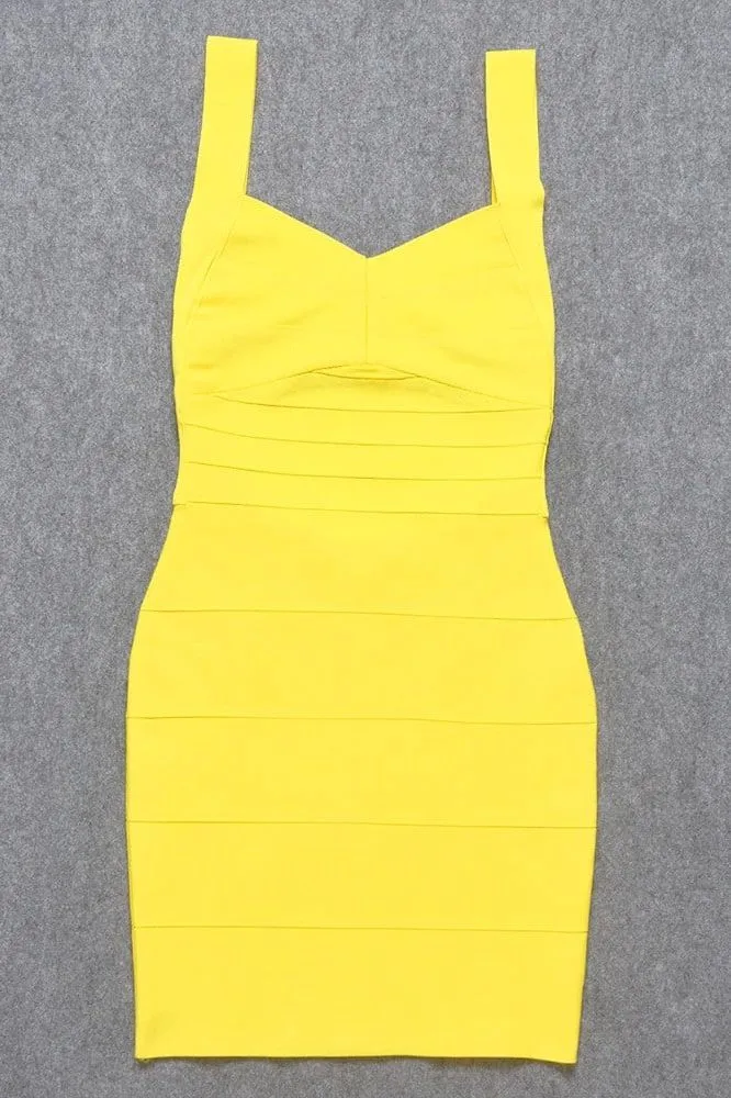 Maya Bandage Mini Dress - Sun Yellow