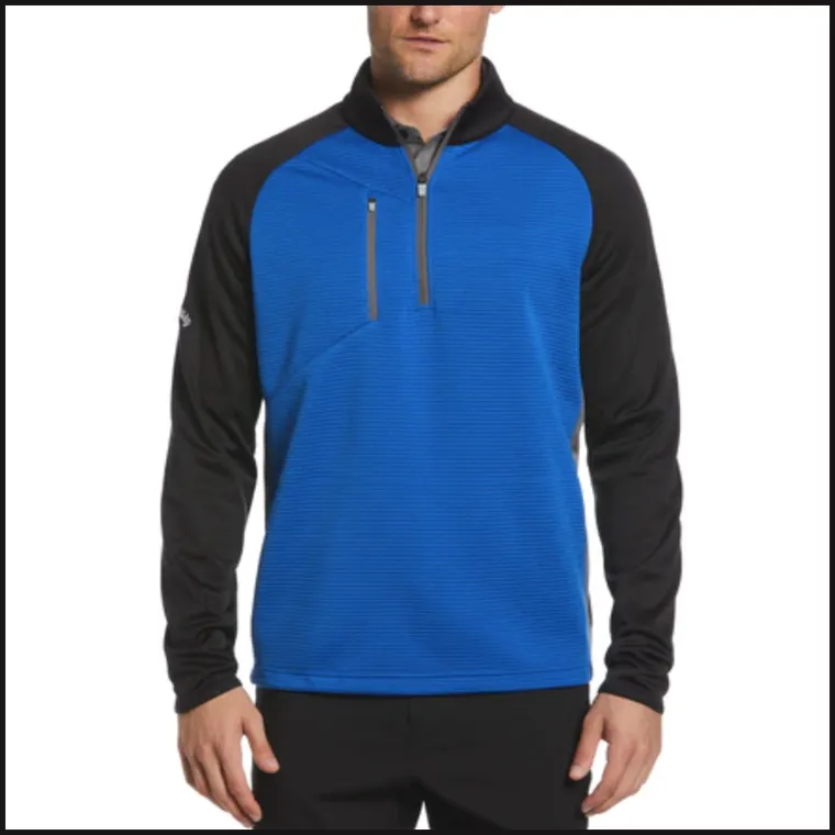 Mens Swing Tech™ Midweight Ottoman Fleece 1/4 Zip Golf Sweater