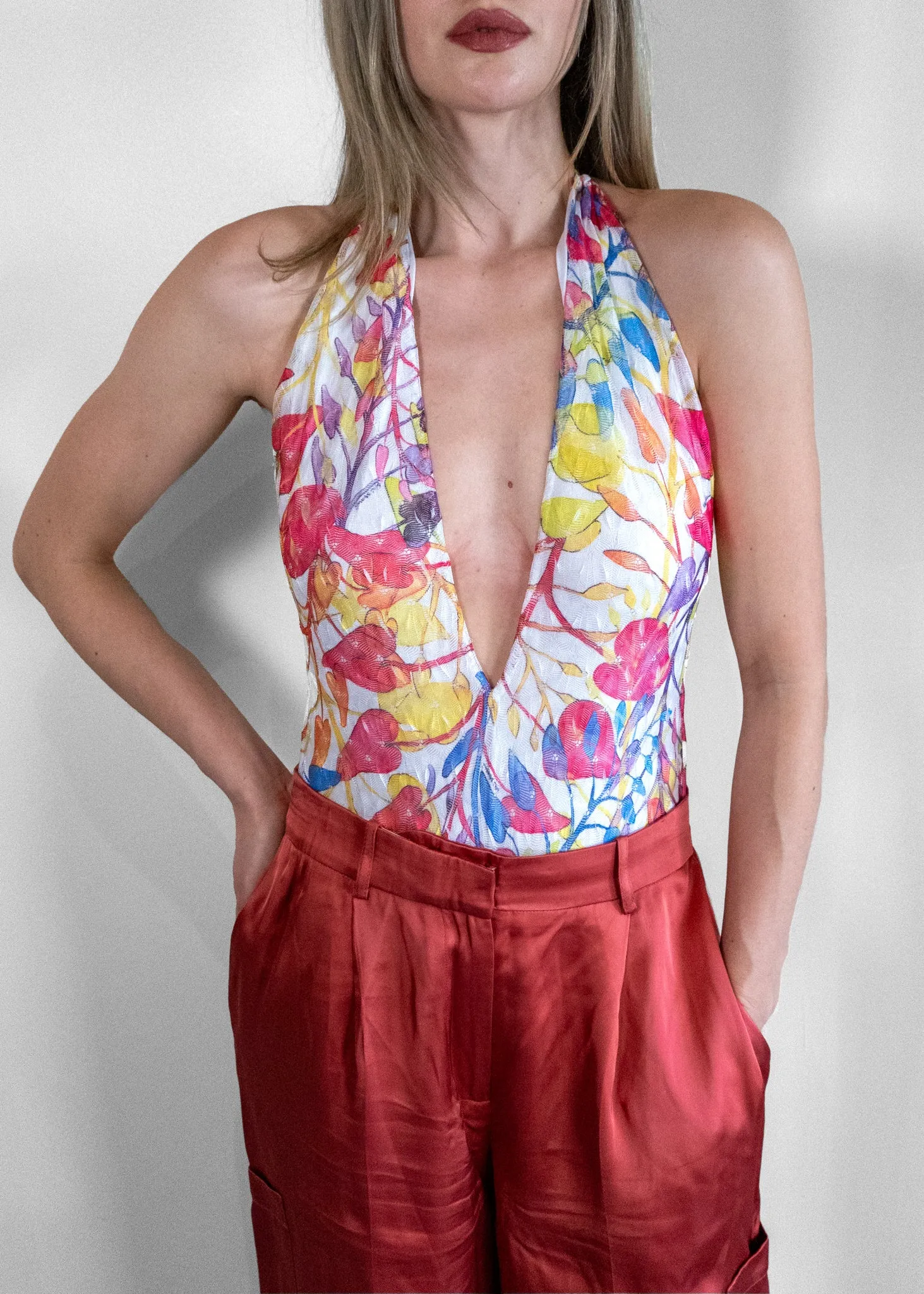 Missoni Deep V Floral Swimsuit