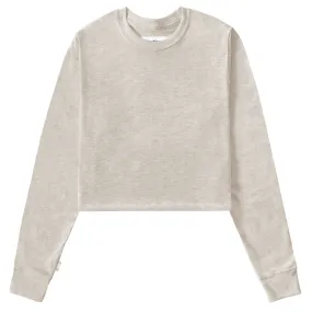 Monday Long Sleeve Crop Top Oatmeal