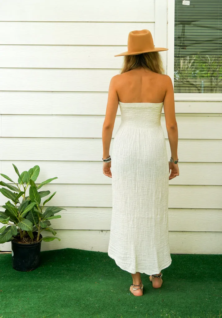 Natural White Double Gauze Cotton Dress