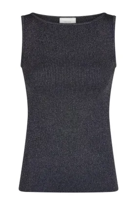 Neo Noir Talia Glitter Knit Top Midnight Blue