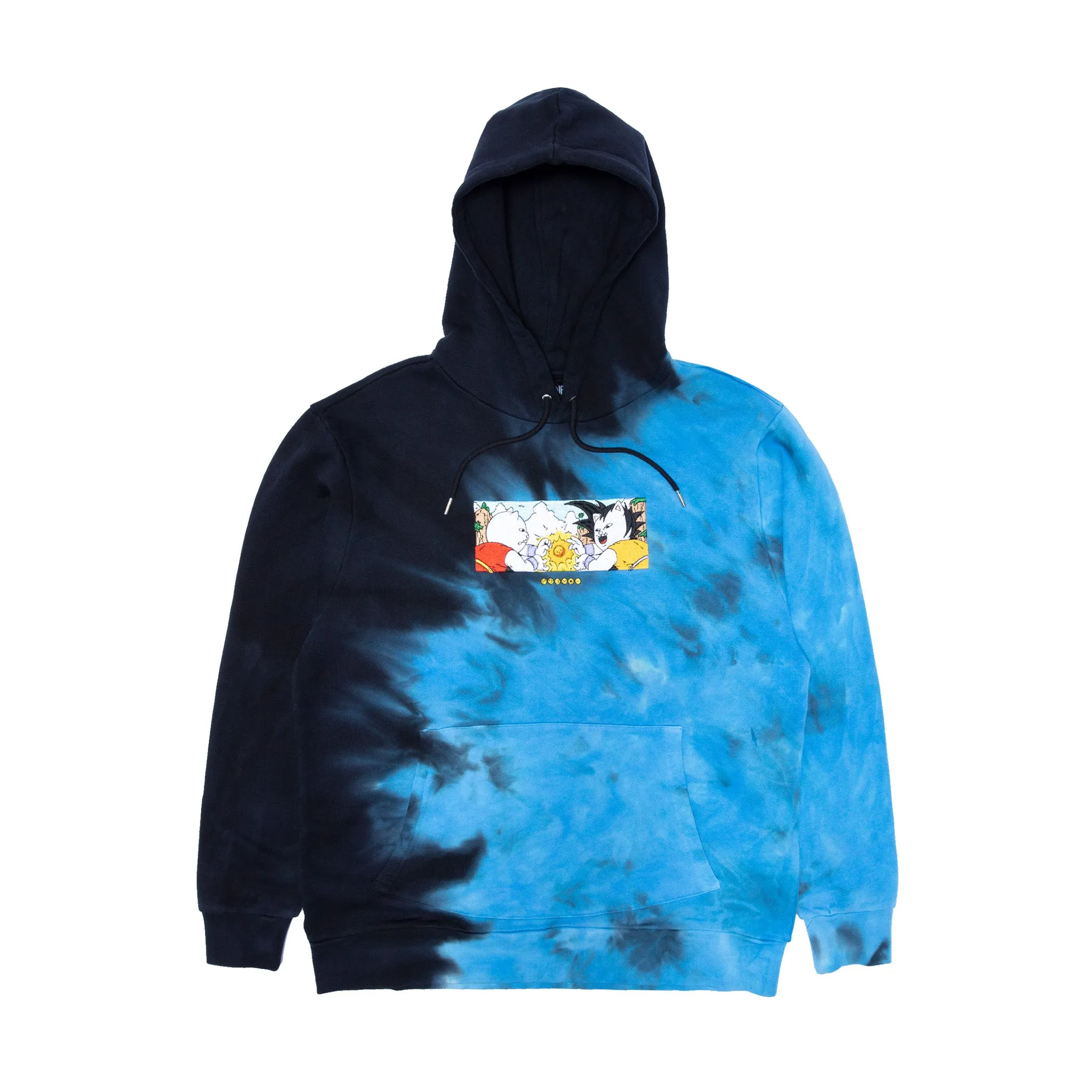 Nermku Battle Hoodie (Black/Blue Dye)