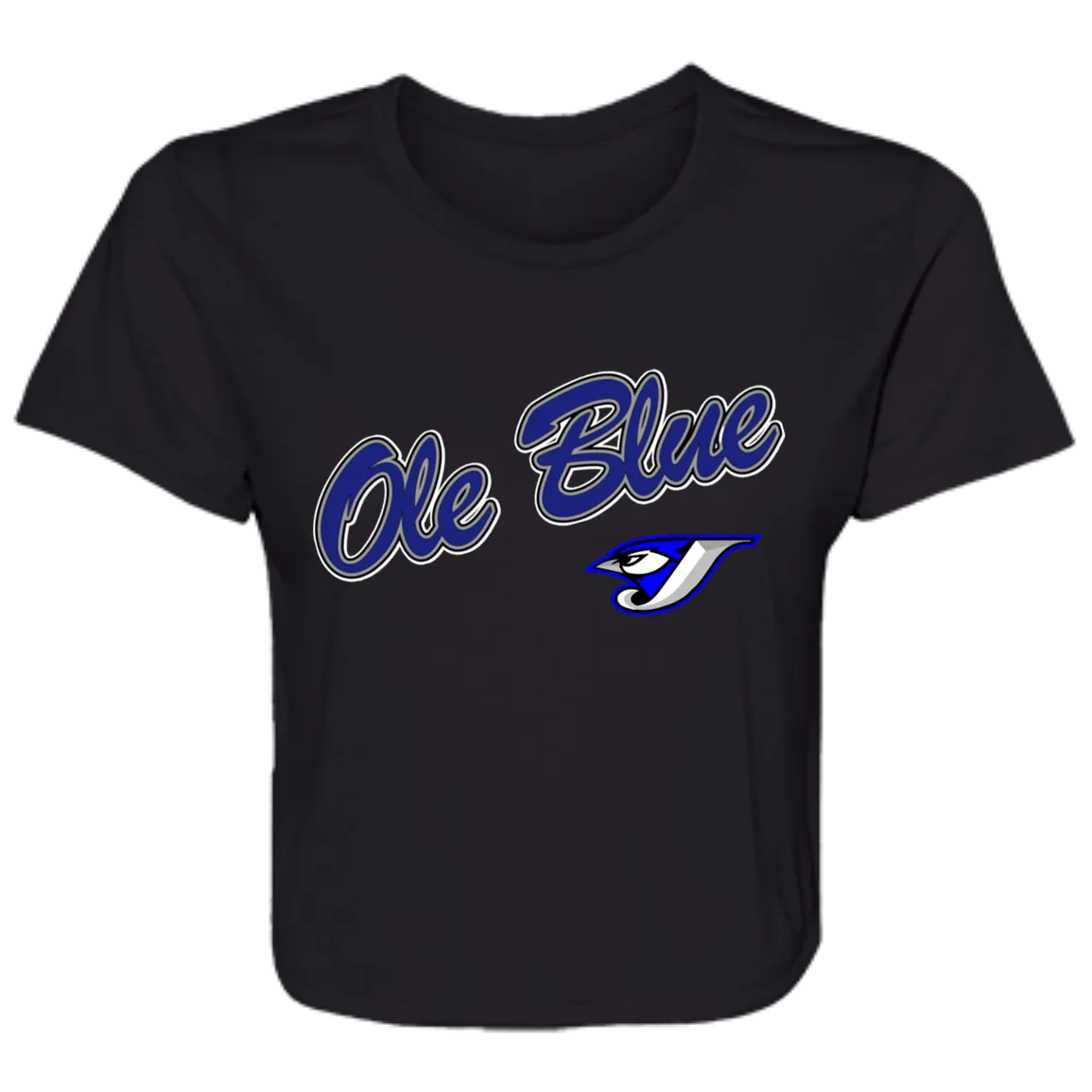 Ole Blue B8882 Ladies' Flowy Cropped Tee