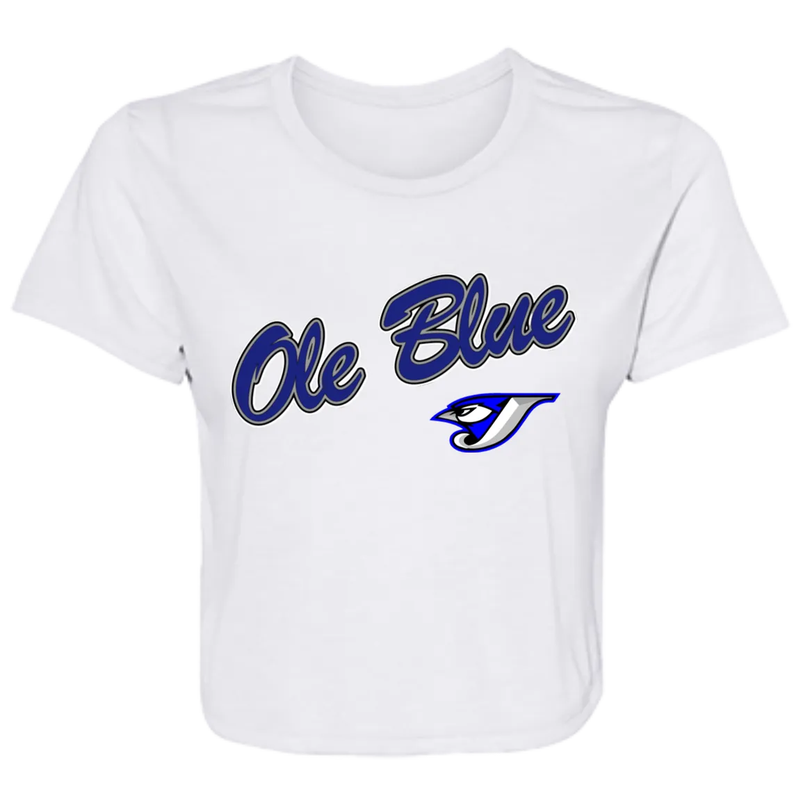 Ole Blue B8882 Ladies' Flowy Cropped Tee