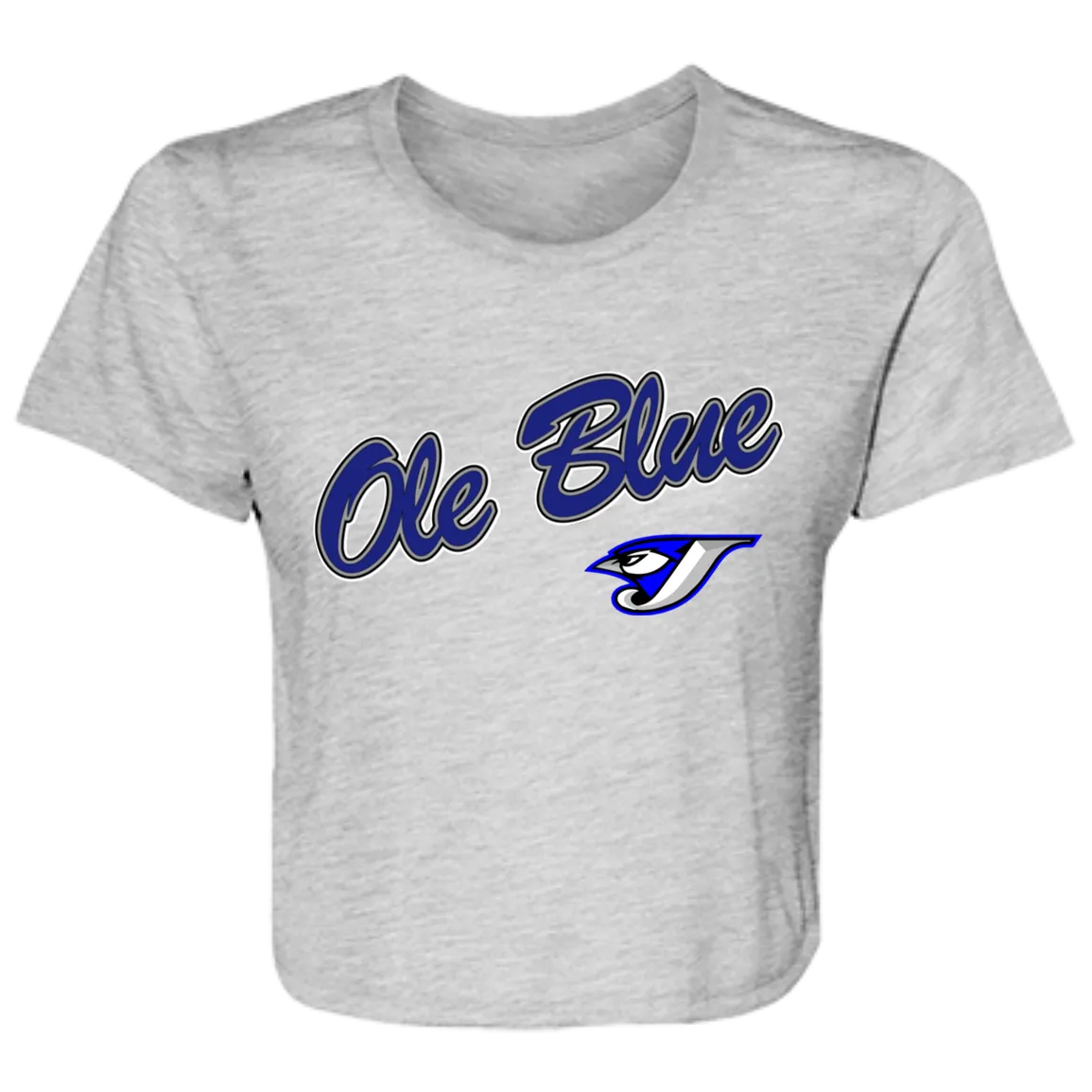 Ole Blue B8882 Ladies' Flowy Cropped Tee