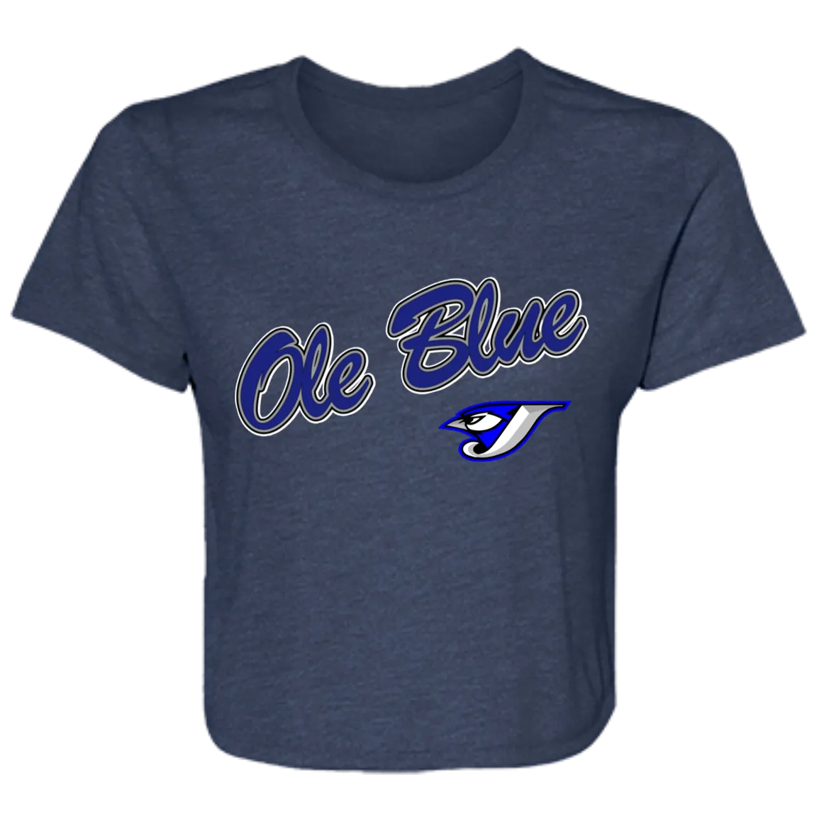 Ole Blue B8882 Ladies' Flowy Cropped Tee