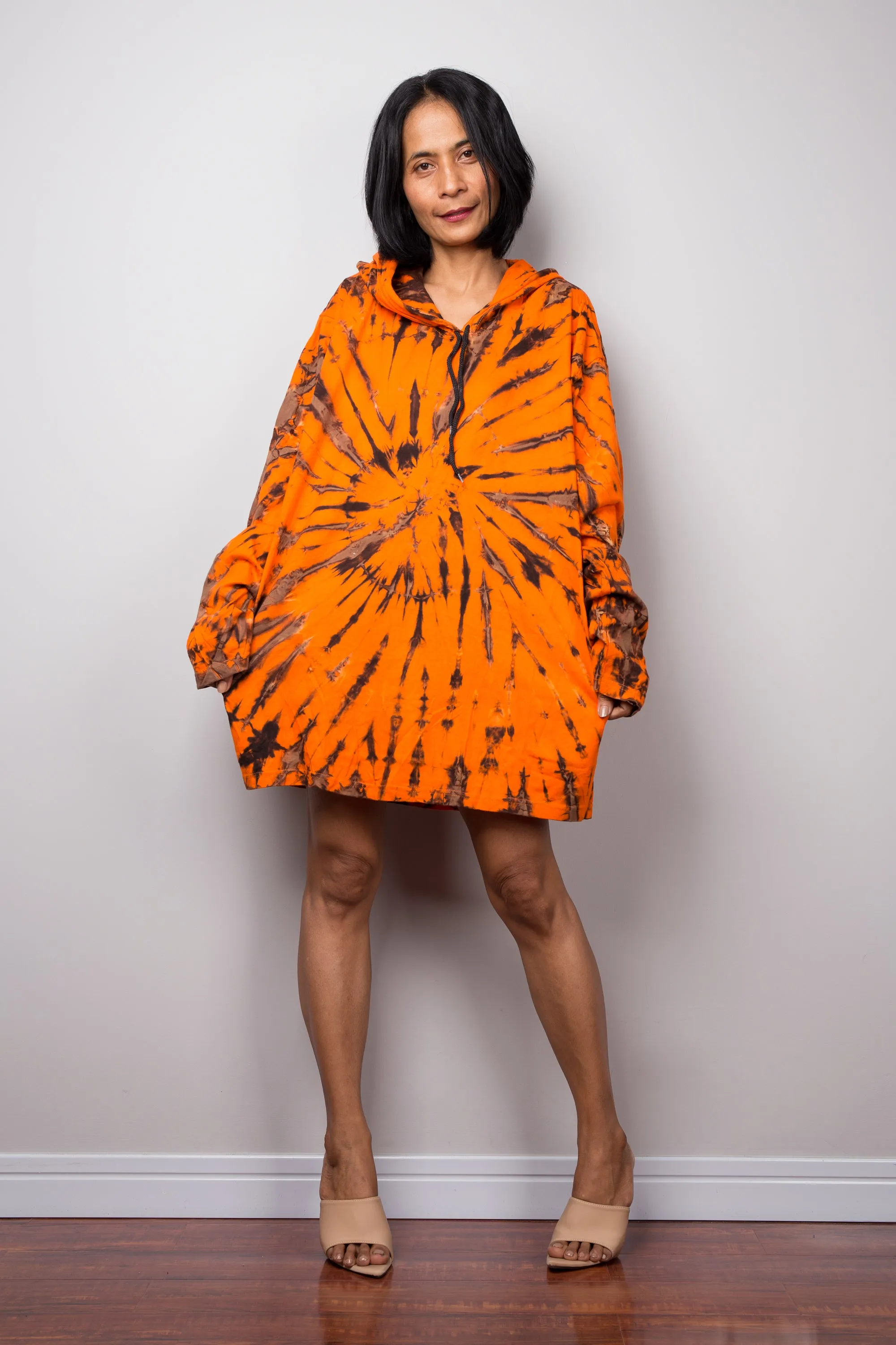 Orange Tie Dye Hoodie