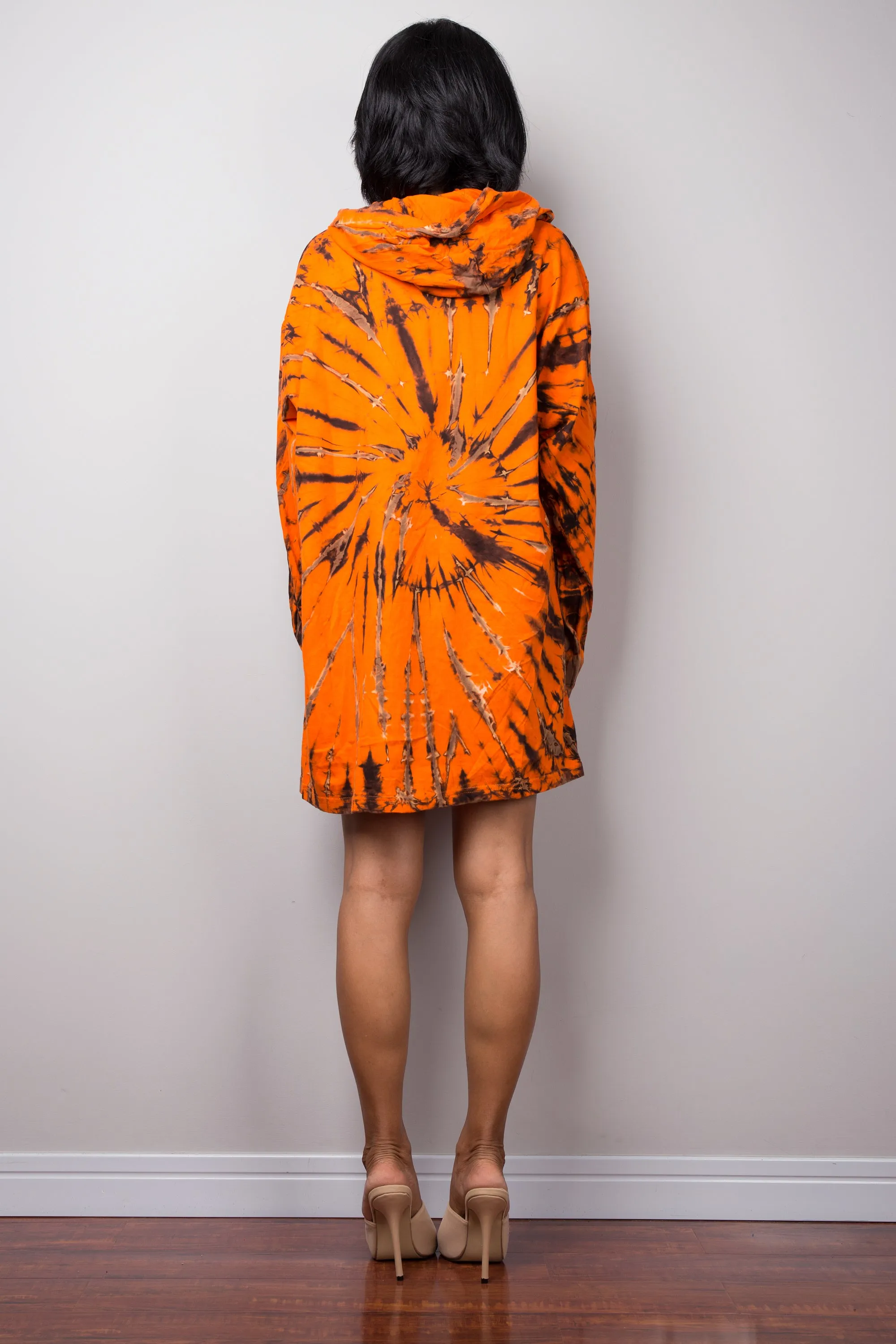 Orange Tie Dye Hoodie