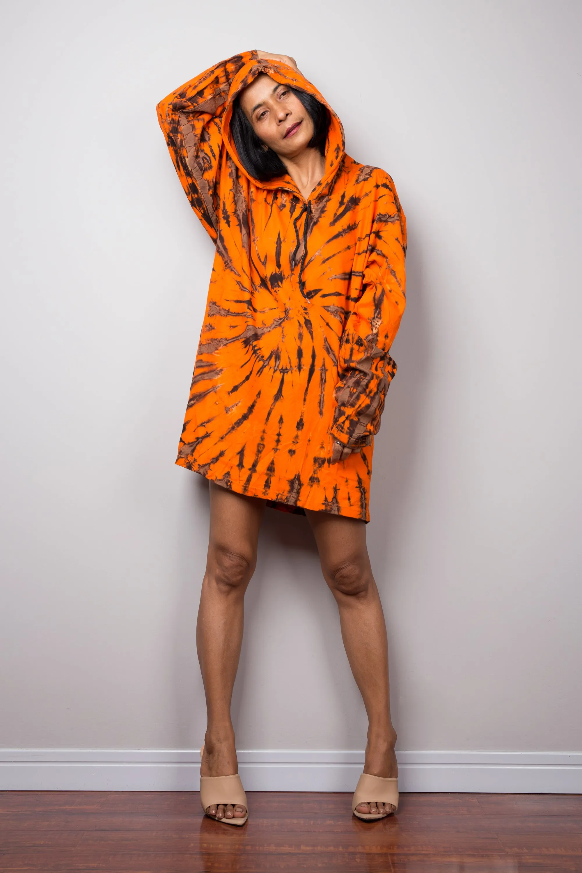 Orange Tie Dye Hoodie