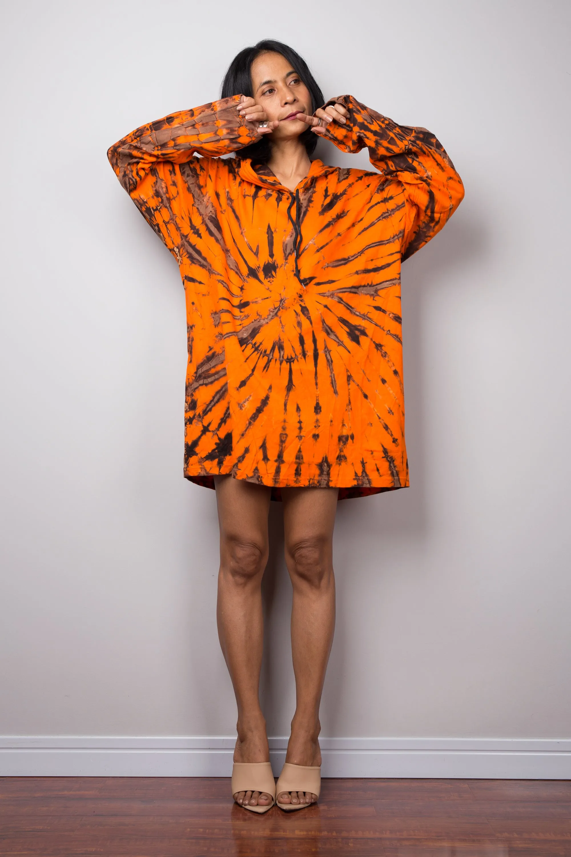 Orange Tie Dye Hoodie