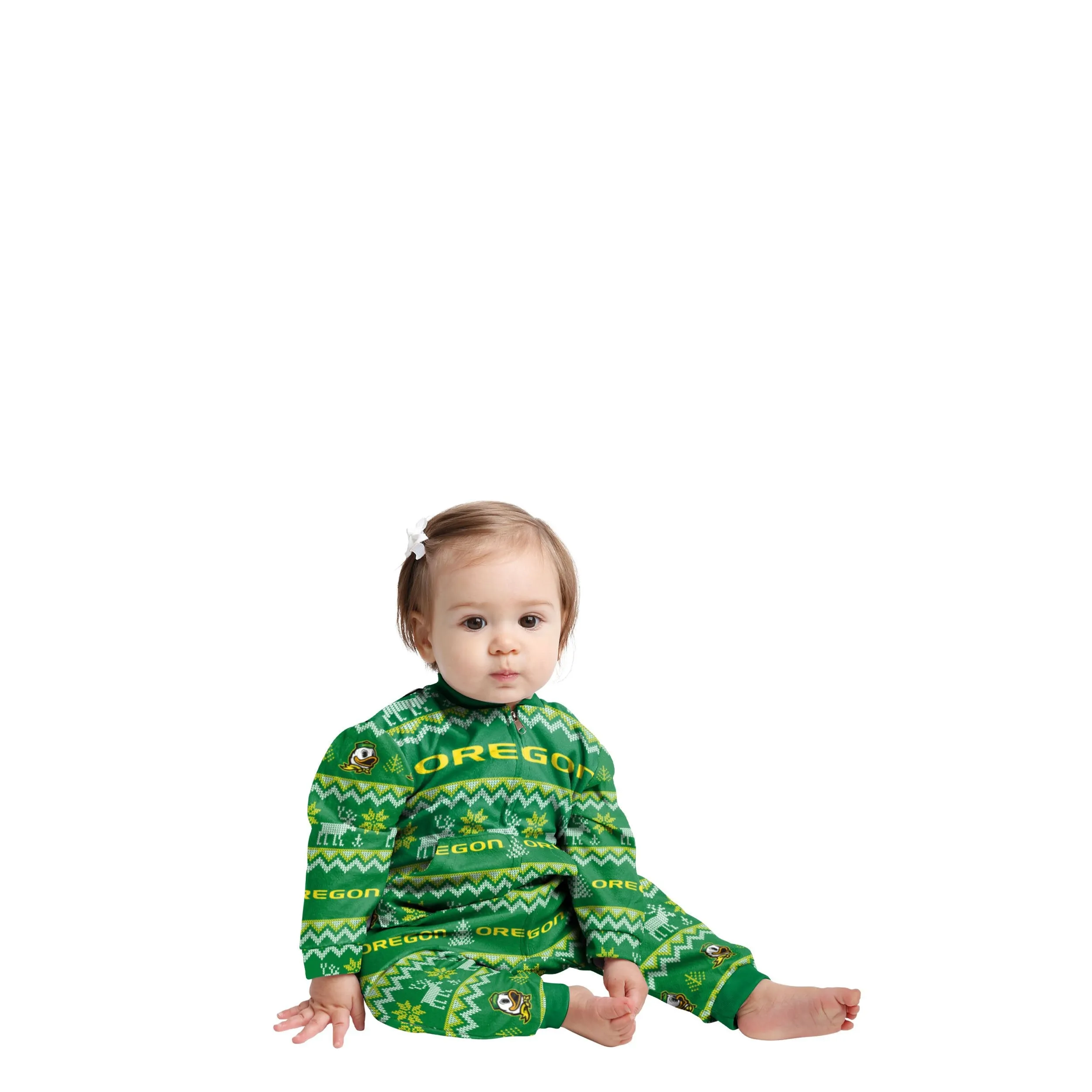 Oregon Ducks NCAA Ugly Pattern Family Holiday Pajamas