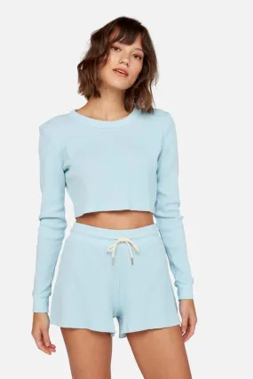 Pale Blue Lane Crop Thermal