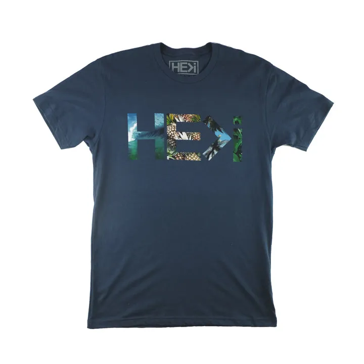 PARADISE LOGO TEE IN INDIGO