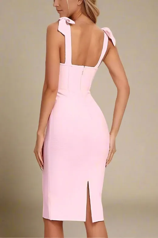 Payton Bandage Dress - Dusty Pink