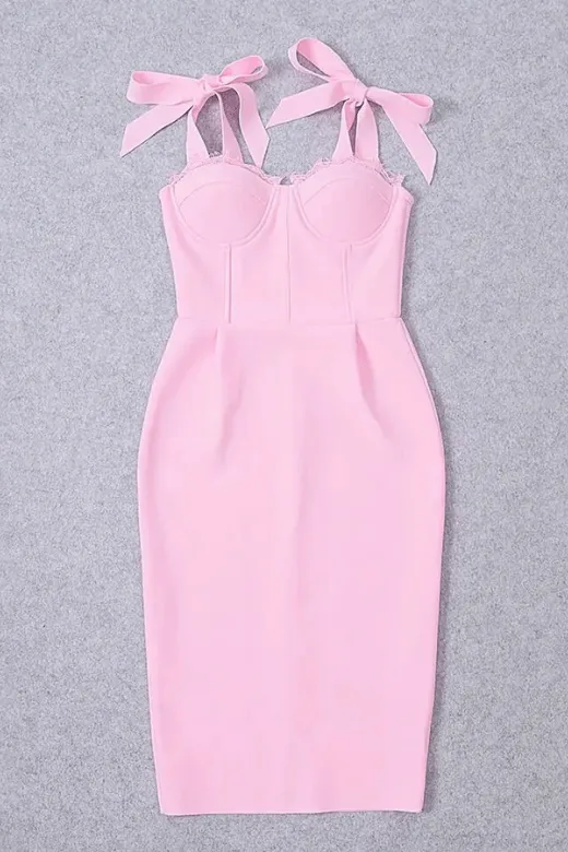 Payton Bandage Dress - Dusty Pink